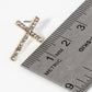 Crystal Pave 21mm Cross Stud Earrings