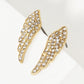 Crystal Pave 22mm Angel Wings Stud Earrings