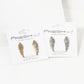 Crystal Pave 22mm Angel Wings Stud Earrings