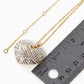Crystal Pave 23mm Puffy Heart Pendant Necklace