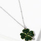 Crystal Pave 25mm Four-Leaf Clover Pendant Necklace
