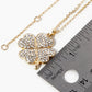 Crystal Pave 25mm Four-Leaf Clover Pendant Necklace