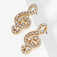 Crystal Pave 27mm Musical Note Stud Earrings