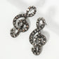 Crystal Pave 27mm Musical Note Stud Earrings