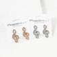 Crystal Pave 27mm Musical Note Stud Earrings