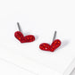 Crystal Pave 5mm Heart Stud Earrings