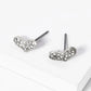 Crystal Pave 5mm Heart Stud Earrings