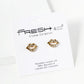 Crystal Pave 6mm Lips Post Stud Earrings