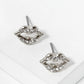 Crystal Pave 6mm Lips Post Stud Earrings