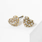 Crystal Pave 6mm Tiny Puffy Heart Stud Earrings