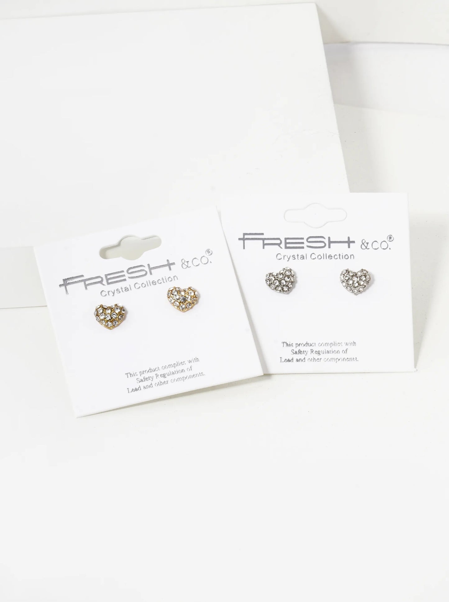 Crystal Pave 6mm Tiny Puffy Heart Stud Earrings