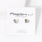 Crystal Pave 7mm Dainty Organic Heart Stud Earrings