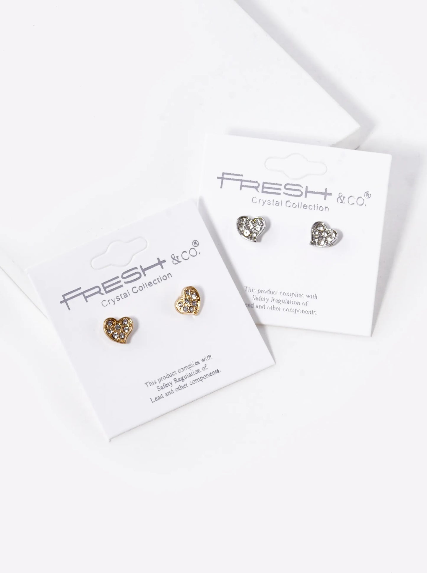 Crystal Pave 7mm Dainty Organic Heart Stud Earrings