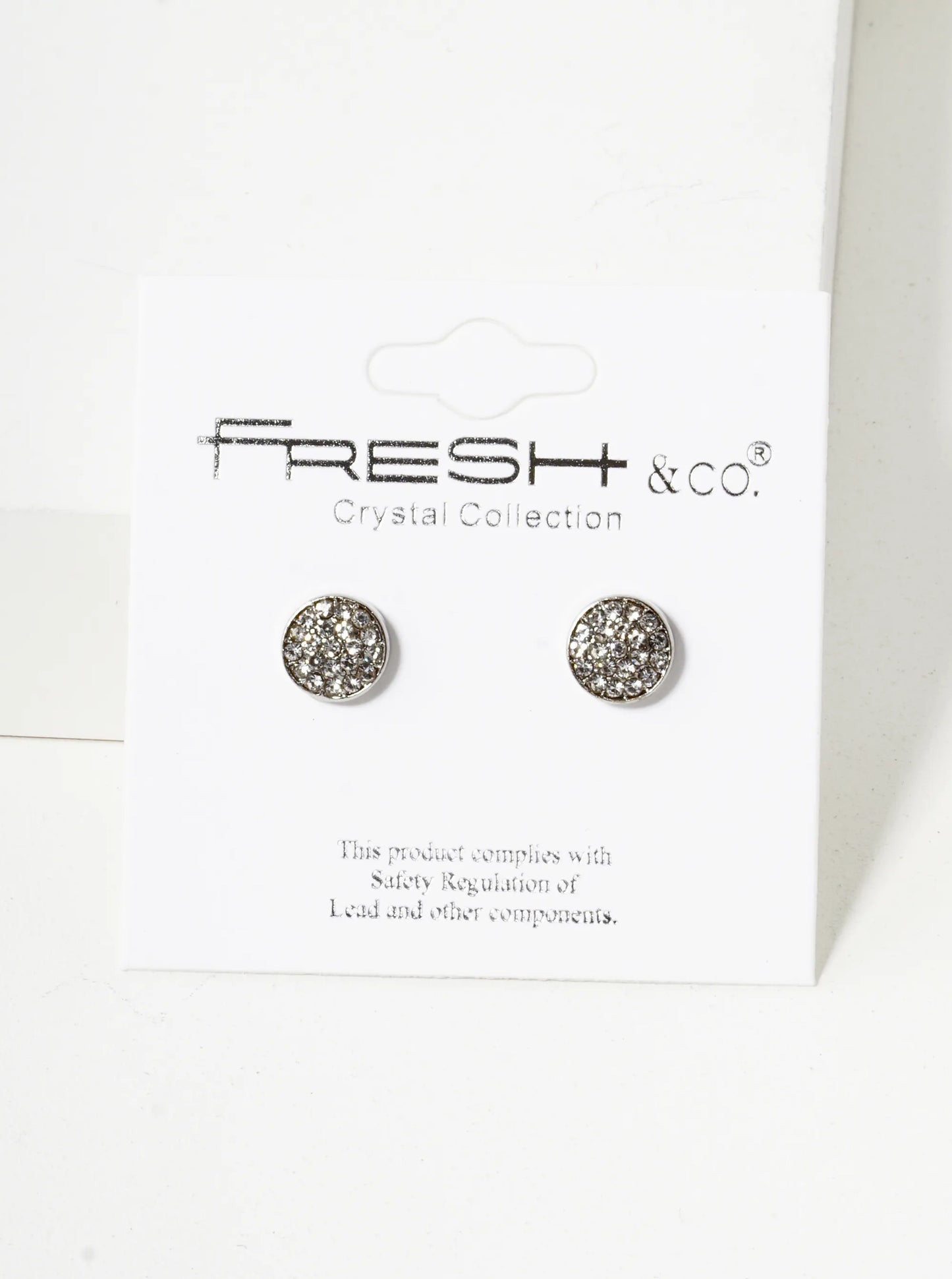 Crystal Pave 7mm Round Stud Earrings