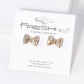 Crystal Pave 8mm Ribbon Bow Stud Earrings