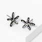 Crystal Pave 8mm Starfish Post Stud Earrings