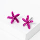 Crystal Pave 8mm Starfish Post Stud Earrings