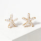 Crystal Pave 8mm Starfish Post Stud Earrings