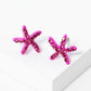 Crystal Pave 8mm Starfish Post Stud Earrings