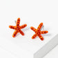 Crystal Pave 8mm Starfish Post Stud Earrings