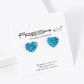Crystal Pave 9mm Dainty Heart Stud Earrings