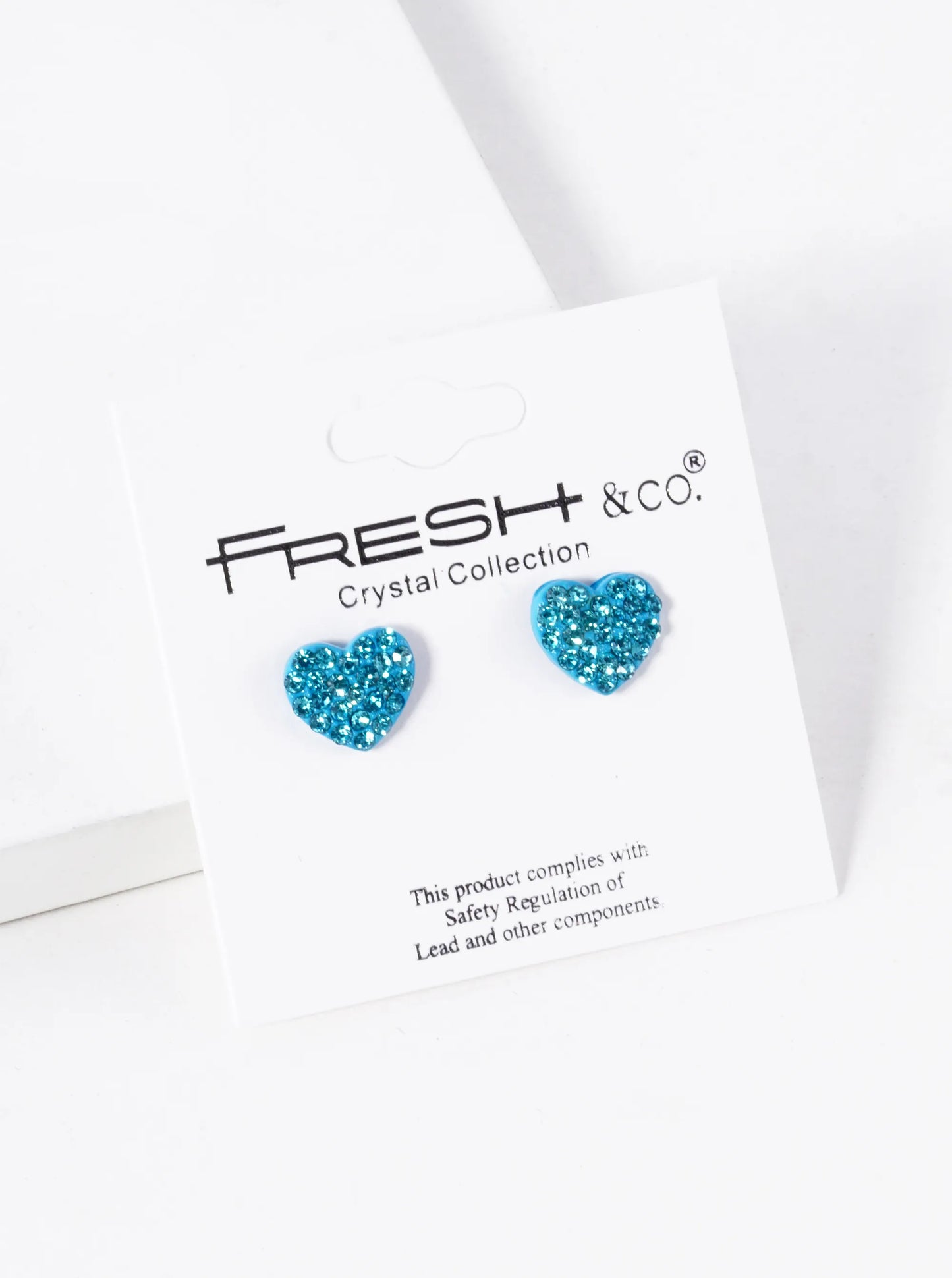 Crystal Pave 9mm Dainty Heart Stud Earrings