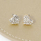 Crystal Pave 9mm Dainty Heart Stud Earrings