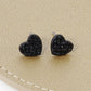 Crystal Pave 9mm Dainty Heart Stud Earrings