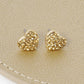 Crystal Pave 9mm Dainty Heart Stud Earrings