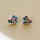 Crystal Pave 9mm Dainty Heart Stud Earrings