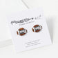 Crystal Pave 9mm Football Button Stud Earrings