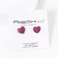 Crystal Pave 9mm Puffy Heart Stud Earrings