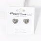 Crystal Pave 9mm Puffy Heart Stud Earrings
