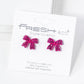 Crystal Pave 9mm Ribbon Bow Post Stud Earrings