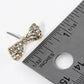 Crystal Pave 9mm Ribbon Bow Stud Earrings