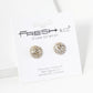 Crystal Pave 9mm Round Button Stud Earrings