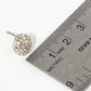Crystal Pave 9mm Round Button Stud Earrings