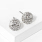 Crystal Pave 9mm Round Button Stud Earrings