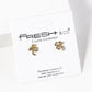 Crystal Pave 9mm Three-Leaf Clover Stud Earrings