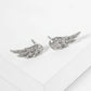 Crystal Pave Angel Wings Post Stud Earrings