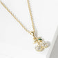 Crystal Pave Cherry Pendant Dainty Necklace