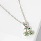 Crystal Pave Cherry Pendant Dainty Necklace