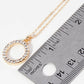 Crystal Pave Circle Pendant Necklace