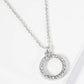 Crystal Pave Circle Pendant Necklace