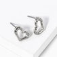 Crystal Pave Dainty 11mm Heart Stud Earrings