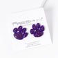Crystal Pave Dog Paw Game Day Mascot Post Stud Earrings
