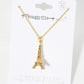 Crystal Pave Eiffel Tower Pendant Necklace