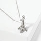 Crystal Pave Eiffel Tower Pendant Necklace