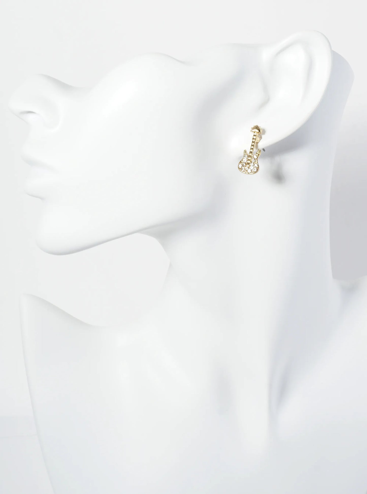 Crystal Pave Electric Guitar Stud Earrings