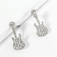 Crystal Pave Electric Guitar Stud Earrings